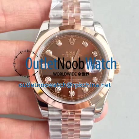 Replica Rolex Datejust II 116333 41MM N Stainless Steel & Rose Gold Chocolate Dial Swiss 3235