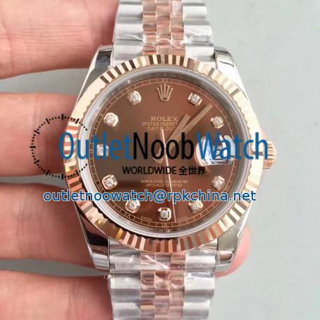 Replica Rolex Datejust II 116333 41MM N Stainless Steel & Rose Gold Chocolate Dial Swiss 3235