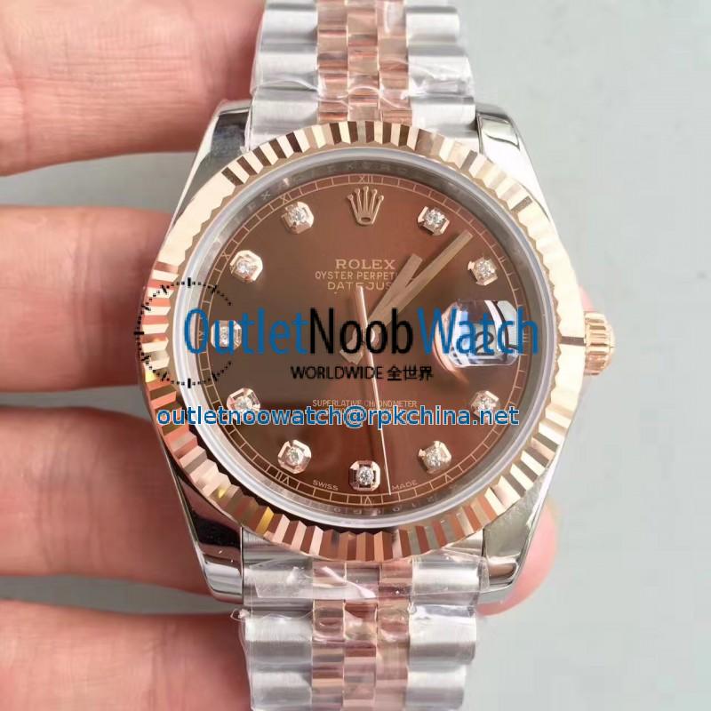 Replica Rolex Datejust II 116333 41MM N Stainless Steel & Rose Gold Chocolate Dial Swiss 3235