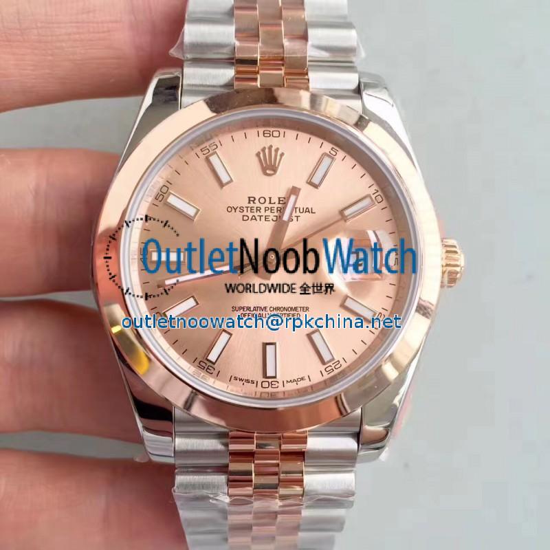 Replica Rolex Datejust II 116333 41MM N Stainless Steel & Rose Gold Rose Gold Dial Swiss 3235