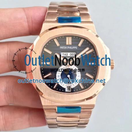 Replica Patek Philippe Nautilus 5726/1A N Rose Gold Blue Dial Swiss 324 S QA LU 24H/303