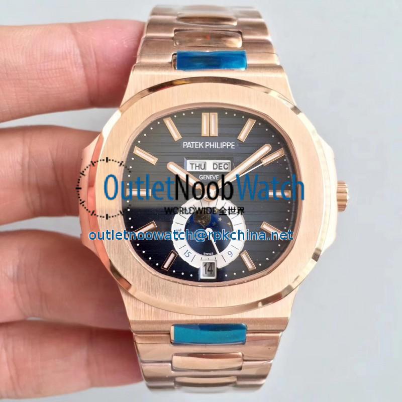 Replica Patek Philippe Nautilus 5726/1A N Rose Gold Blue Dial Swiss 324 S QA LU 24H/303