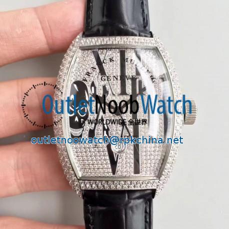 Replica Franck Muller Tenor Curvex Gothic Arrange 8880 SCDT GOTH DCD FM Stainless Steel & Diamonds Diamond Dial Swiss 2824-2