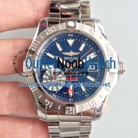 Replica Breitling Avenger II GMT A3239011-C872SS GF Stainless Steel Blue Dial Swiss 2836-2