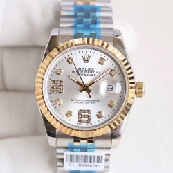 Replica Rolex Datejust 36 116233 36MM N Stainless Steel & Yellow Gold Rhodium & Diamonds Dial Swiss 2836-2