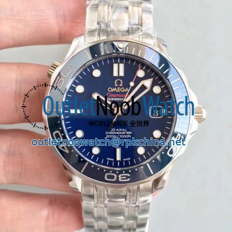 Replica Omega Seamaster Diver 300M 212.30.41.20.03.001 JH Stainless Steel Blue Dial Swiss 2824-2