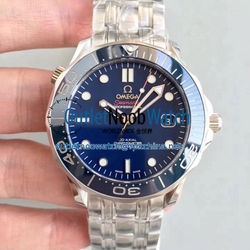 Replica Omega Seamaster Diver 300M 212.30.41.20.03.001 JH Stainless Steel Blue Dial Swiss 2824-2