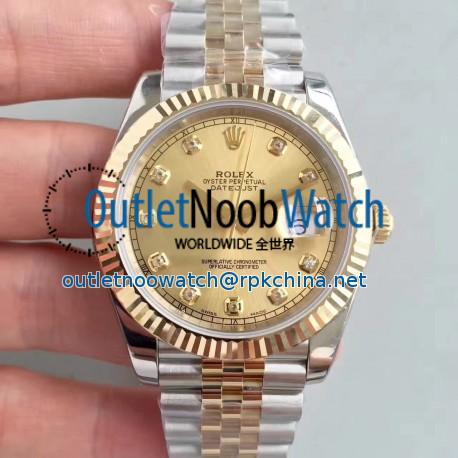 Replica Rolex Datejust II 116333 41MM EW Stainless Steel & Yellow Gold Champagne Dial Swiss 3136