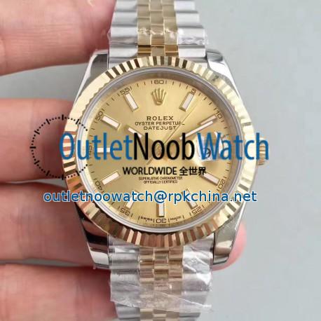 Replica Rolex Datejust II 116333 41MM EW Stainless Steel & Yellow Gold Champagne Dial Swiss 3136