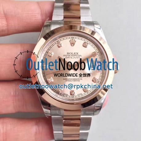 Replica Rolex Datejust II 116333 41MM EW Stainless Steel & Rose Gold Rose Gold Dial Swiss 3136