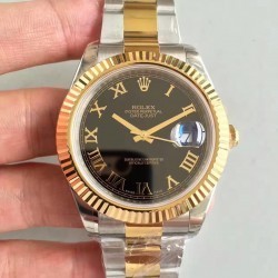 Replica Rolex Datejust II 116333 41MM EW Stainless Steel & Yellow Gold Black Dial Swiss 3136