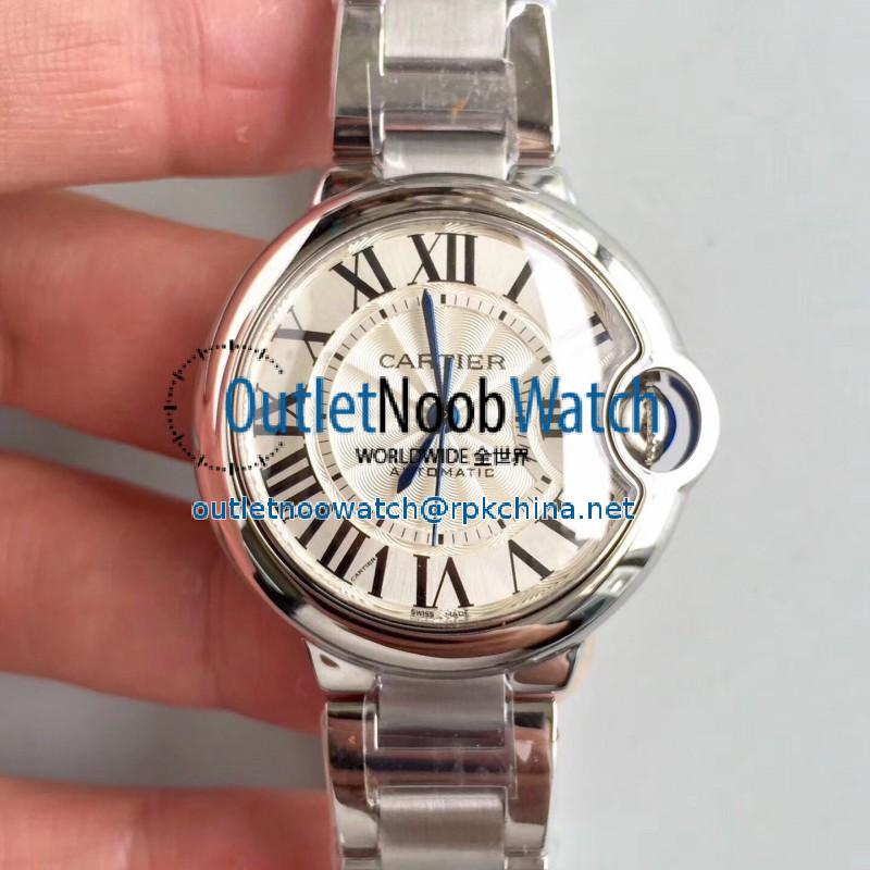 Replica Ballon Bleu De Cartier 33MM W6920071 TW Stainless Steel Silver Dial Seiko NH05A