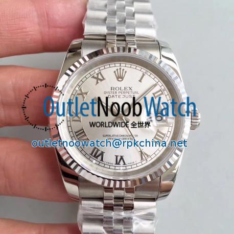 Replica Rolex Datejust 36MM 116234 MIT Stainless Steel 904L Rhodium Dial Swiss 3135