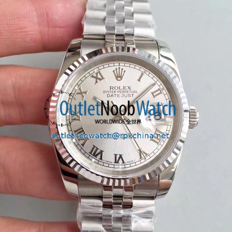 Replica Rolex Datejust 36MM 116234 MIT Stainless Steel 904L Rhodium Dial Swiss 3135