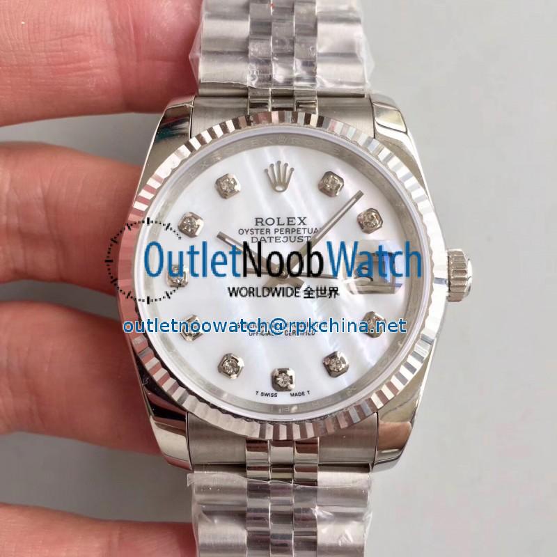 Replica Rolex Datejust 36MM 116234 MIT Stainless Steel 904L Mother Of Pearl Dial Swiss 3135