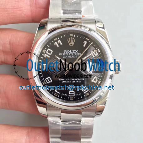 Replica Rolex Datejust 36MM 116234 MIT Stainless Steel 904L Black Dial Swiss 3135