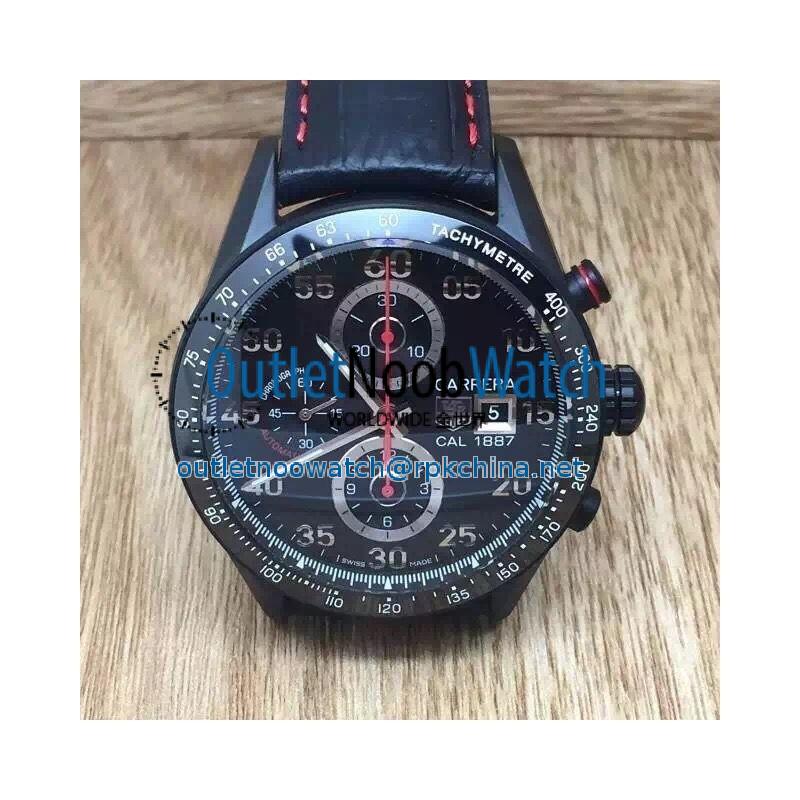 Replica Tag Heuer Carrera Calibre 1887 CAR2A80.FC6237 PVD Black Dial Swiss 7750