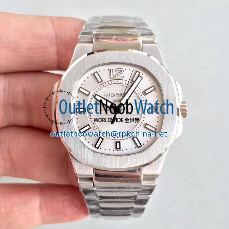 Replica Patek Philippe Nautilus Ladies 7011/1G-001 JJ Stainless Steel Silver Dial Swiss Quartz E23-250 S C