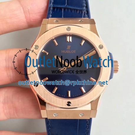 Replica Hublot Classic Fusion Blue King Gold 511.OX.7180.LR JJ Rose Gold Blue Dial Swiss HUB1112