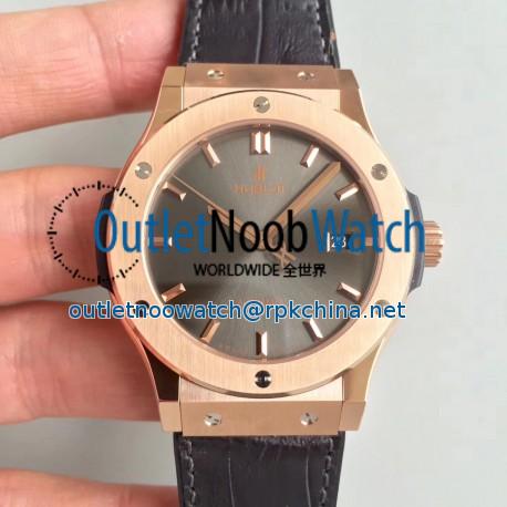 Replica Hublot Classic Fusion Grey King Gold 511.OX.7081.LR JJ Rose Gold Grey Dial Swiss HUB1112