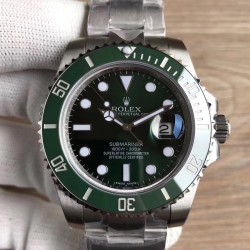 Replica Rolex Submariner Date 116610LV VR Stainless Steel Green Dial Swiss 2836-2