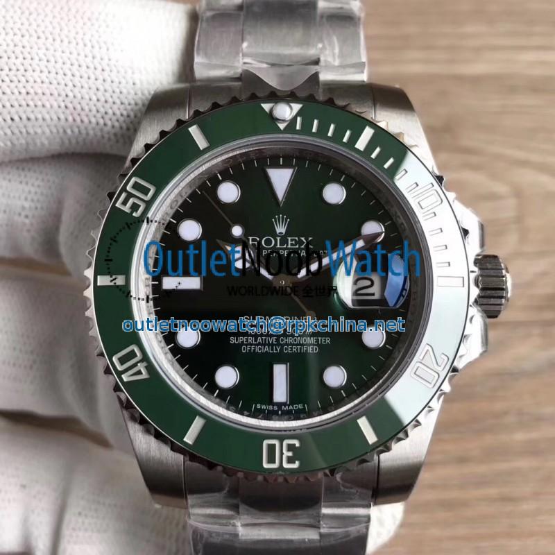 Replica Rolex Submariner Date 116610LV VR Stainless Steel Green Dial Swiss 2836-2