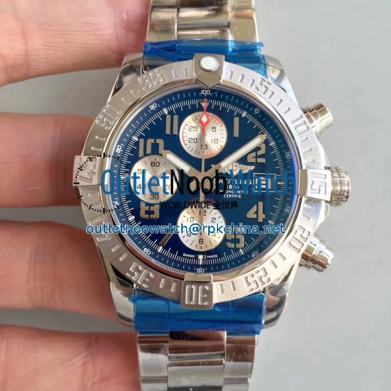 Replica Breitling Avenger II Automatic Chronograph A1338111/C870SS GF Stainless Steel Blue Dial Swiss 7750