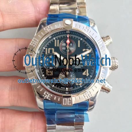 Replica Breitling Avenger II Automatic Chronograph GF Stainless Steel Black Dial Swiss 7750