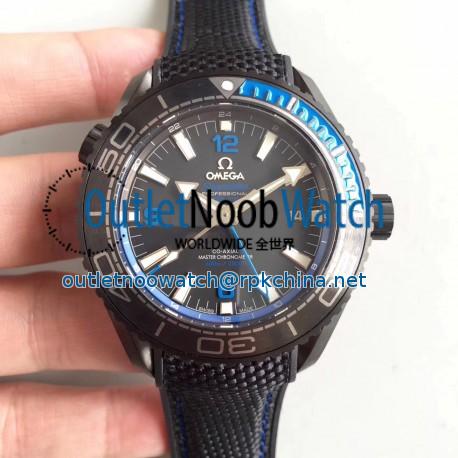 Replica Omega Seamaster Planet Ocean 600M  Deep Black In Blue GMT 215.92.46.22.01.002 JH PVD Black Dial Swiss 8906