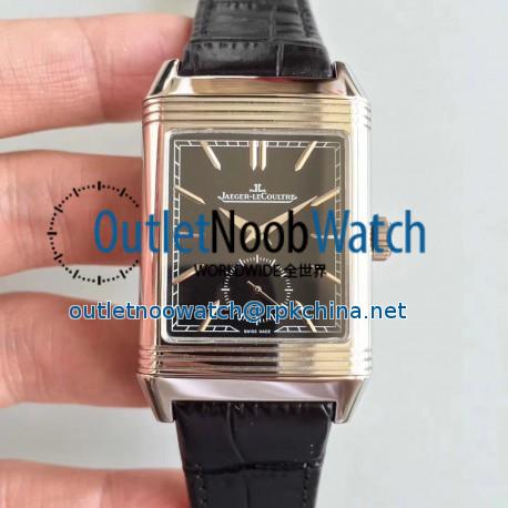 Replica Jaeger-LeCoultre Grande Reverso 986 N Stainless Steel Black Dial Swiss JLC 986