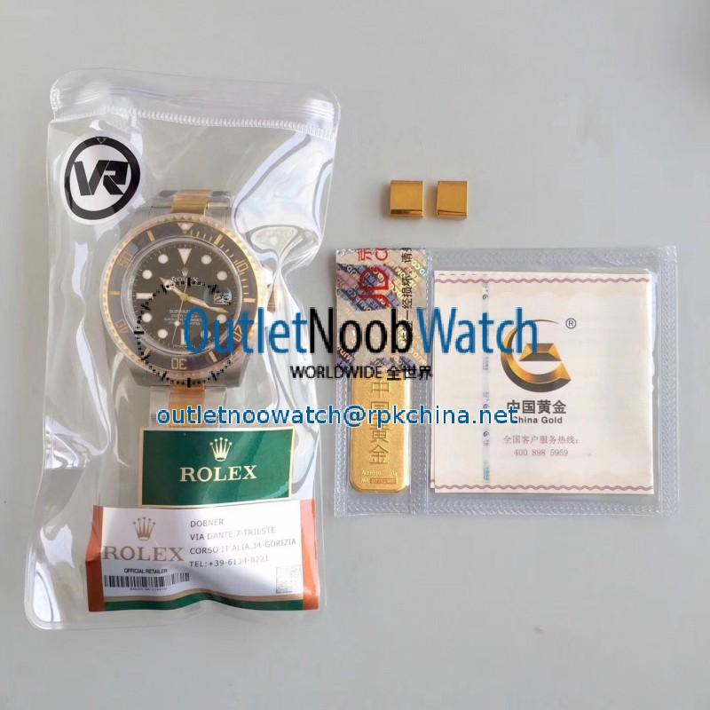 Replica Rolex Submariner Date 116613LN VR 18K Yellow Gold Wrapped & Stainless Steel Black Dial Swiss 2836-2