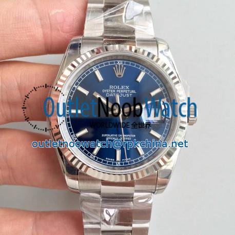 Replica Rolex Datejust 36MM 116234 AR Stainless Steel 904L Blue Dial Swiss 3135