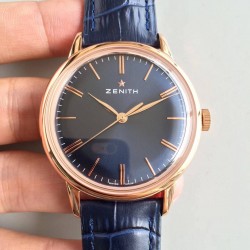 Replica Zenith Elite 6150 150TH Anniversary 18.2270.6150/01.C498 ND Rose Gold Blue Dial Swiss Elite 6150