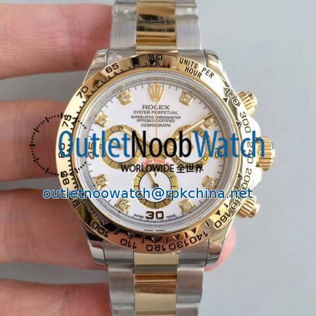 Replica Rolex Daytona Cosmograph 116503 3A 18K Yellow Gold Wrapped & Stainless Steel 904L White Dial Swiss 7750 Run 6@SEC