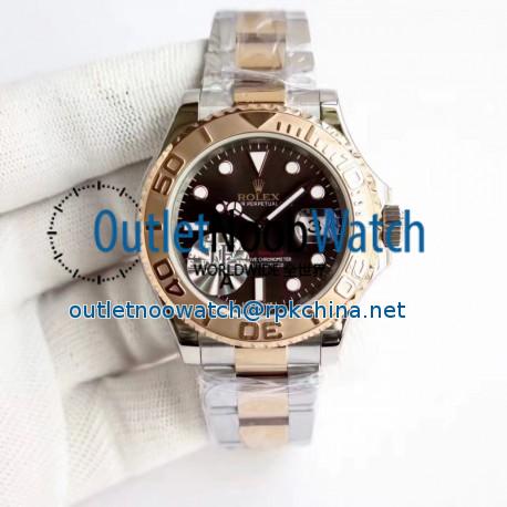 Replica Rolex Yacht-Master 40 116621 JF Stainless Steel & Rose Gold Chocolate Dial Swiss 2836-2