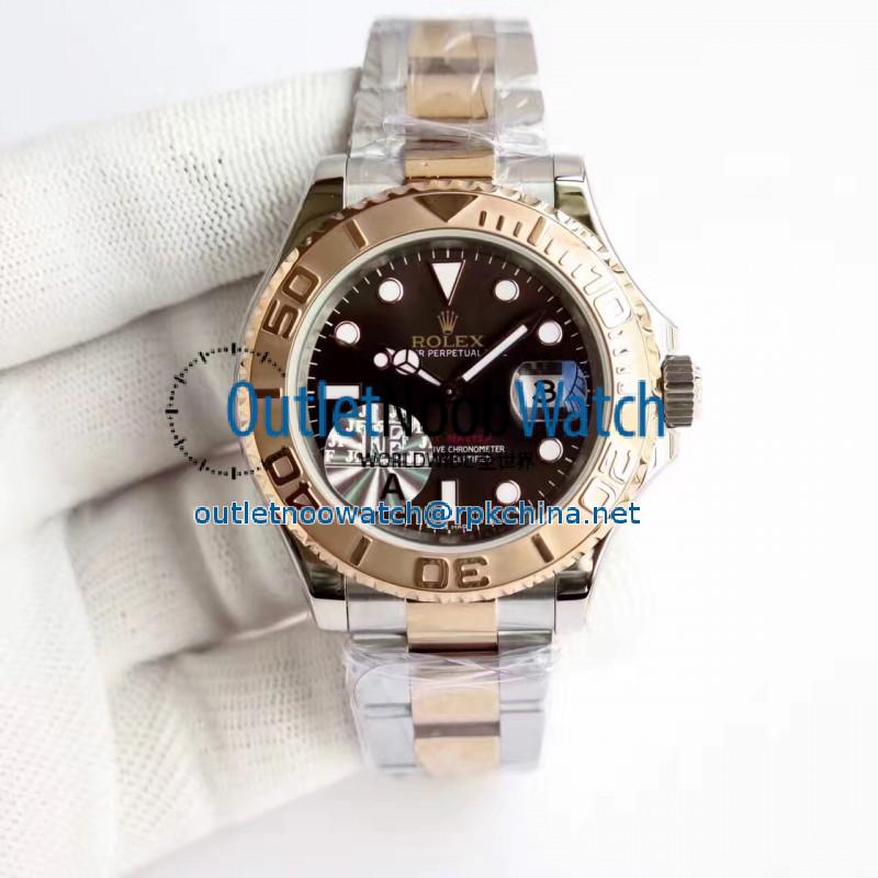 Replica Rolex Yacht-Master 40 116621 JF Stainless Steel & Rose Gold Chocolate Dial Swiss 2836-2