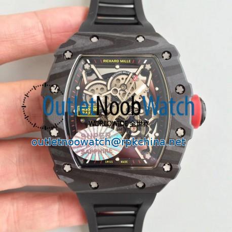 Replica Richard Mille RM35-02 Rafael Nadal KV Forged Carbon Black Skeleton Dial M8215