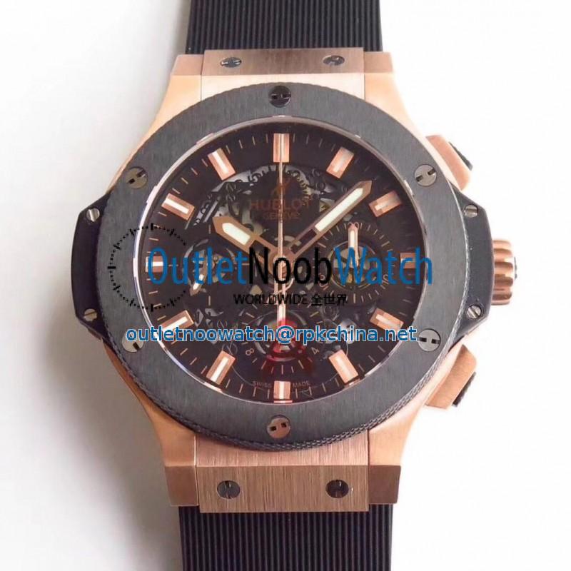 Replica Hublot Big Bang Aero Bang Gold 311.PX.1180.GR HB Rose Gold Black Skeleton Dial Swiss HUB4100