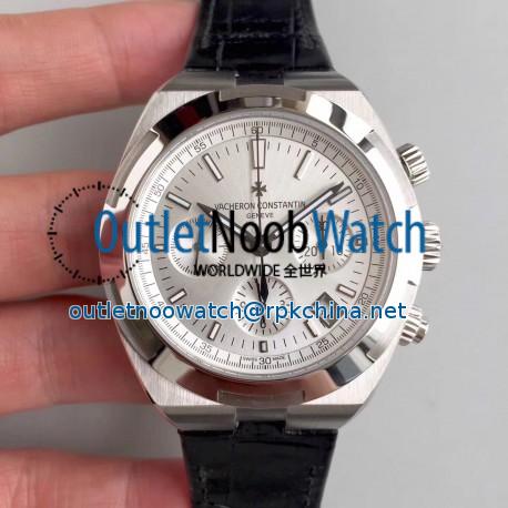 Replica Vacheron Constantin Overseas Chronograph 5500V/110A-B075 JF Stainless Steel Silver Dial Swiss 7750