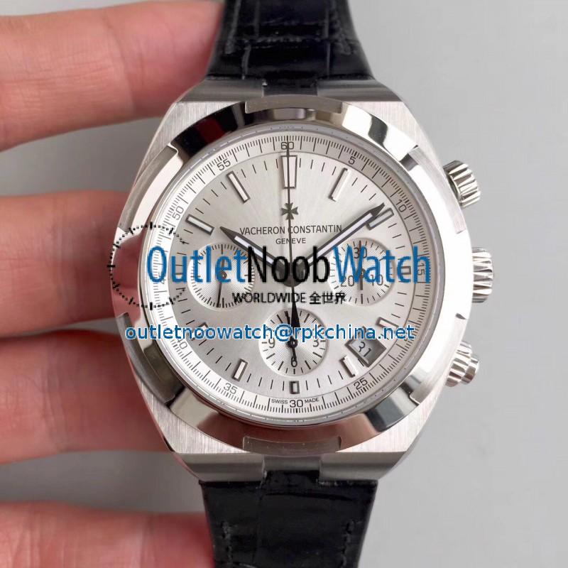 Replica Vacheron Constantin Overseas Chronograph 5500V/110A-B075 JF Stainless Steel Silver Dial Swiss 7750