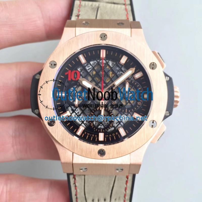 Replica Hublot Big Bang Aero Bang Gold 311.PX.1180.GR HB Rose Gold Black Skeleton Dial Swiss HUB4100