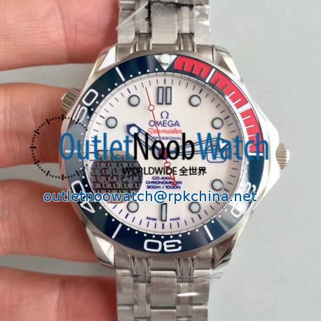 Replica Omega Seamaster Diver 300M Co-Axial 41MM Commander 007 212.32.41.20.04.001 UR Stainless Steel White Dial Swiss 2507