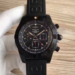 Replica Breitling Chronomat 44 Blacksteel MB0111C3/BE35 GF PVD Black Dial Swiss 7750