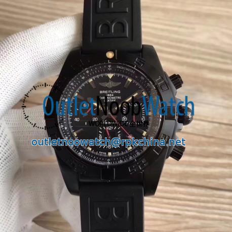 Replica Breitling Chronomat 44 Blacksteel MB0111C3/BE35 GF PVD Black Dial Swiss 7750