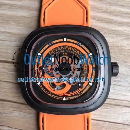 Replica SevenFriday P3/07 Kuka III N PVD Orange Dial Miyota 82S7