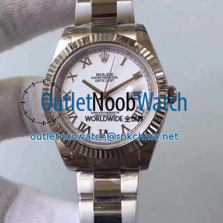 Replica Rolex Datejust II 116334 2018 41MM EW Stainless Steel White Dial Swiss 3136