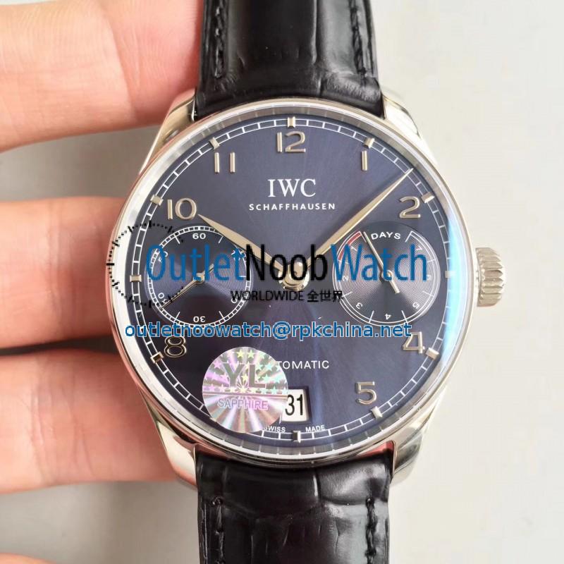 Replica IWC Portugieser IW500703 YL Stainless Steel Black Dial Swiss 52010