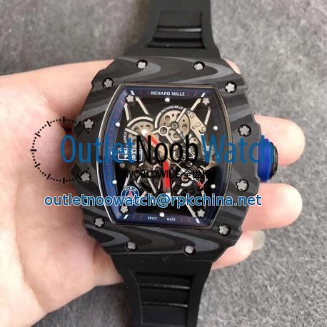 Replica Richard Mille RM35-01 PSG KV Forged Carbon Blue Skeleton Dial M8215