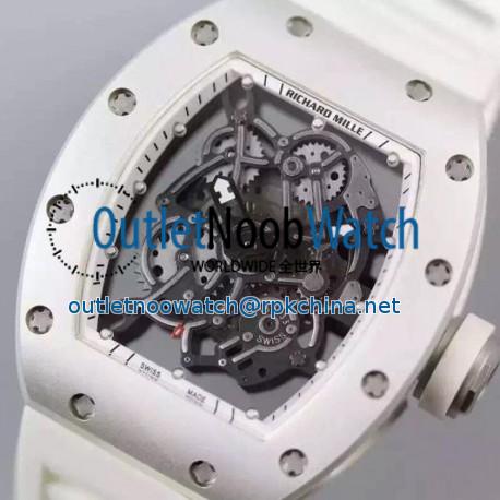 Replica Richard Mille RM035 White PVD White Dial M9015