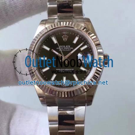 Replica Rolex Datejust II 116334 2018 41MM EW Stainless Steel Black Dial Swiss 3136